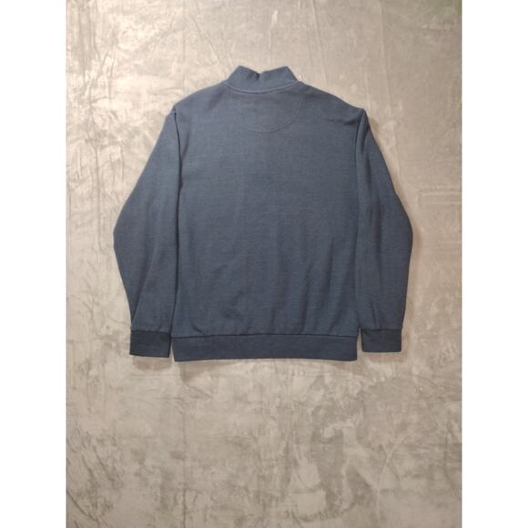 U.S. Polo ASSN. 1/4 Zip Dark Navy Blue Knit Sweater XL Cotton Poly Blend - Picture 5 of 10